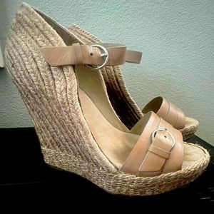 All Saints Biela Leather Wedge Shoes